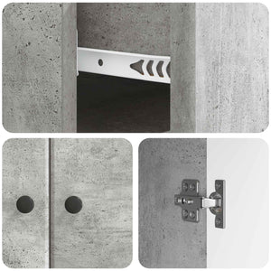 Betongraues Sideboard 66x34,5x90cm