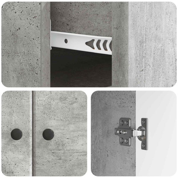 Betongraues Sideboard 66x34,5x90cm