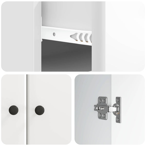 Sideboard Hochglanz Weiß 66x34,5x90cm