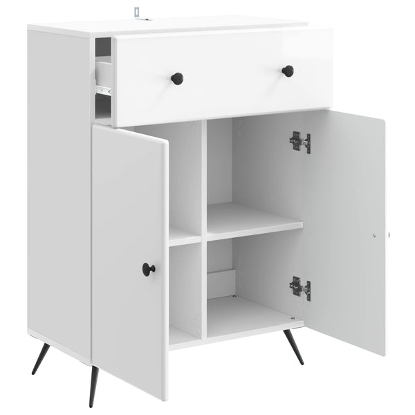 Sideboard Hochglanz Weiß 66x34,5x90cm