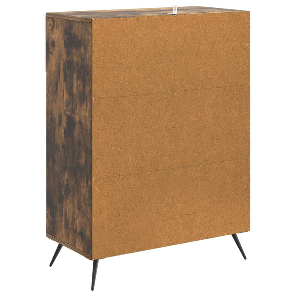 vidaXL Buffet Chêne fumé 66 x 34,5 x 90 cm Bois d'ingénierie