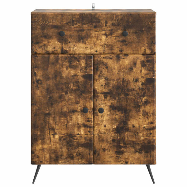 vidaXL Buffet Chêne fumé 66 x 34,5 x 90 cm Bois d'ingénierie