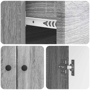 Sideboard Graues Sonoma 66x34,5x90cm