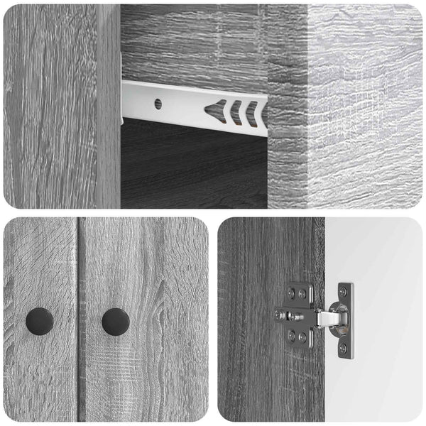 Sideboard Graues Sonoma 66x34,5x90cm