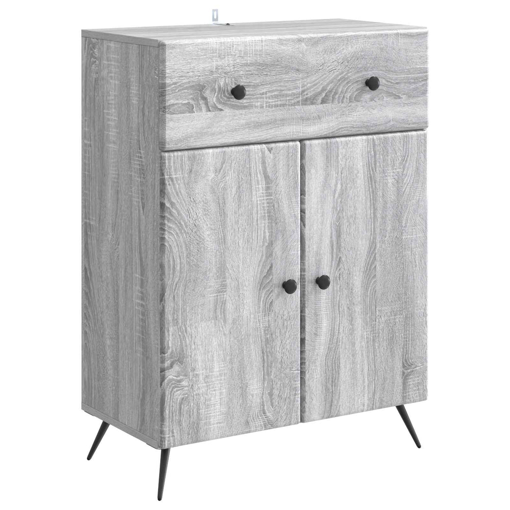 vidaXL Sideboard Sonoma Grey 66 x 34.5 x 90 cm Engineered Wood