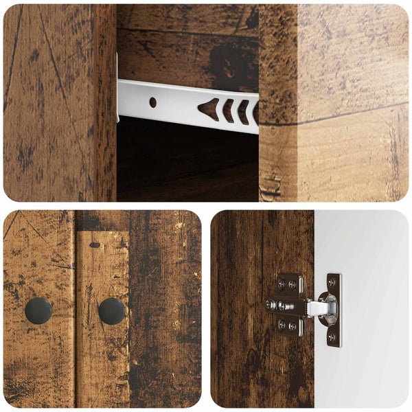 vidaXL Commode en bois de récupération 66 x 34,5 x 90 cm en bois d'ingénierie