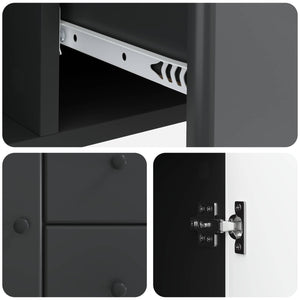 vidaXL Bahut noir 89 x 34,5 x 60 cm Bois d'ingénierie