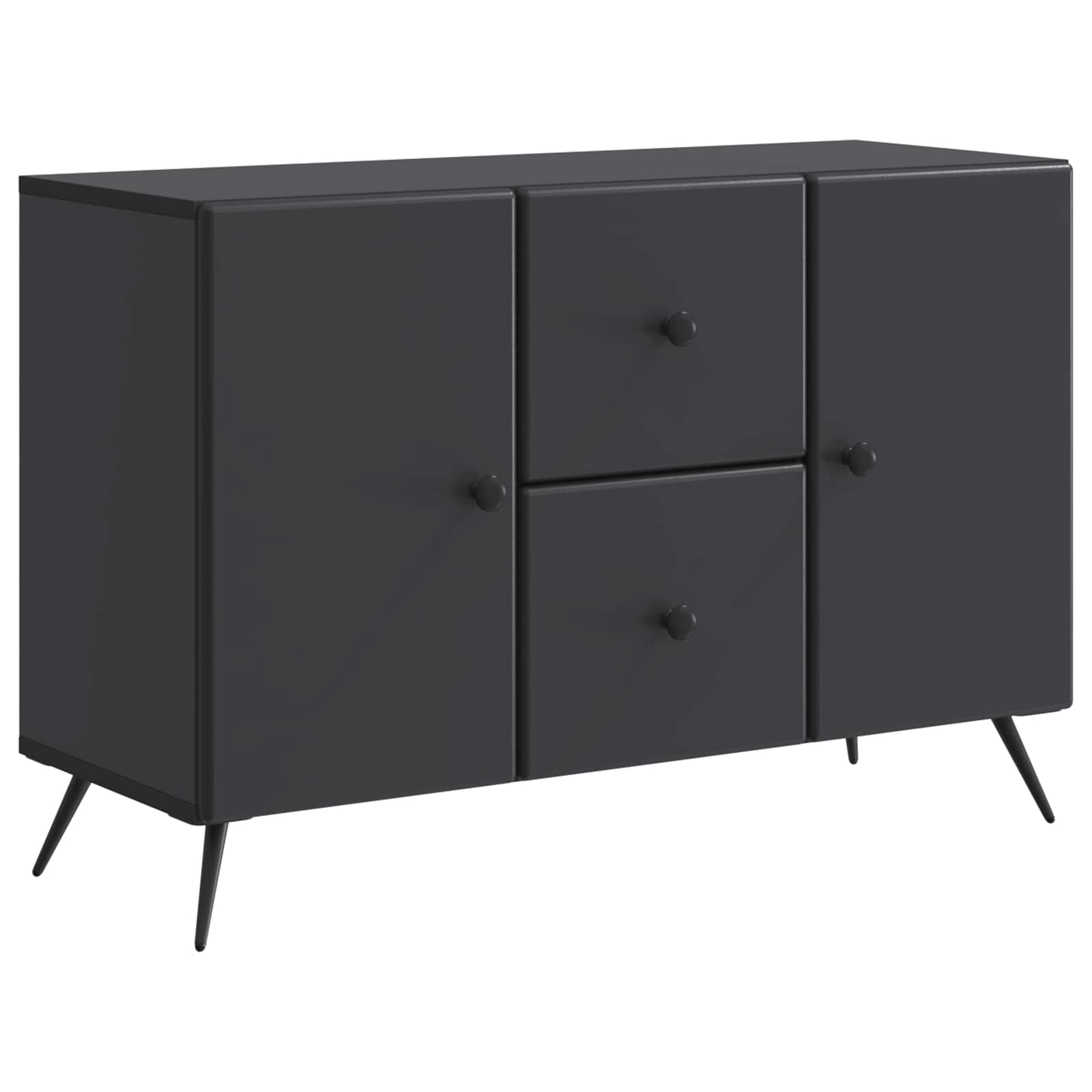 vidaXL Bahut noir 89 x 34,5 x 60 cm Bois d'ingénierie