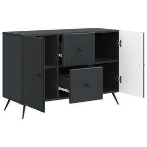 vidaXL Bahut noir 89 x 34,5 x 60 cm Bois d'ingénierie