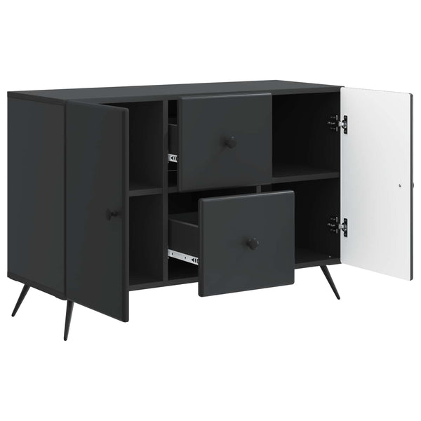 vidaXL Bahut noir 89 x 34,5 x 60 cm Bois d'ingénierie