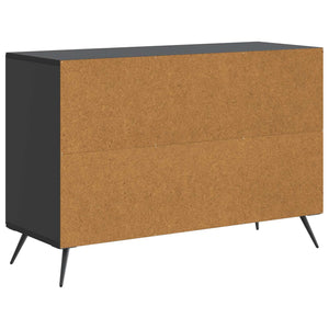 vidaXL Bahut noir 89 x 34,5 x 60 cm Bois d'ingénierie