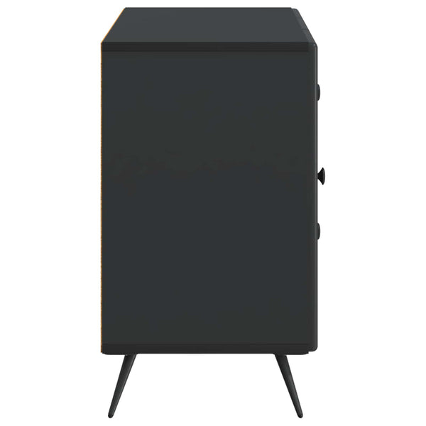 vidaXL Bahut noir 89 x 34,5 x 60 cm Bois d'ingénierie