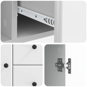 Sideboard Hochglanz Weiß 89x34,5x60cm