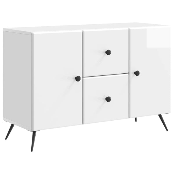 Sideboard Hochglanz Weiß 89x34,5x60cm