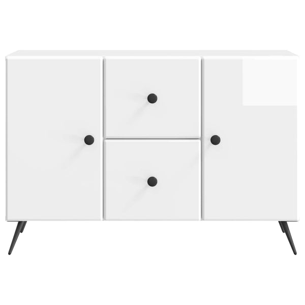 Sideboard Hochglanz Weiß 89x34,5x60cm