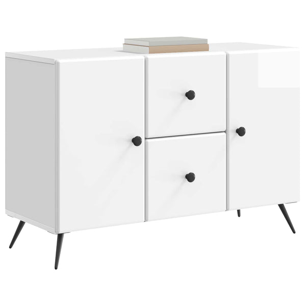 Sideboard Hochglanz Weiß 89x34,5x60cm