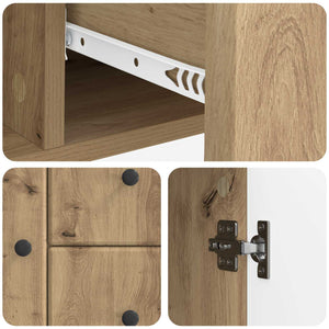vidaXL Buffet chêne artisan 89 x 34,5 x 60 cm bois d'ingénierie