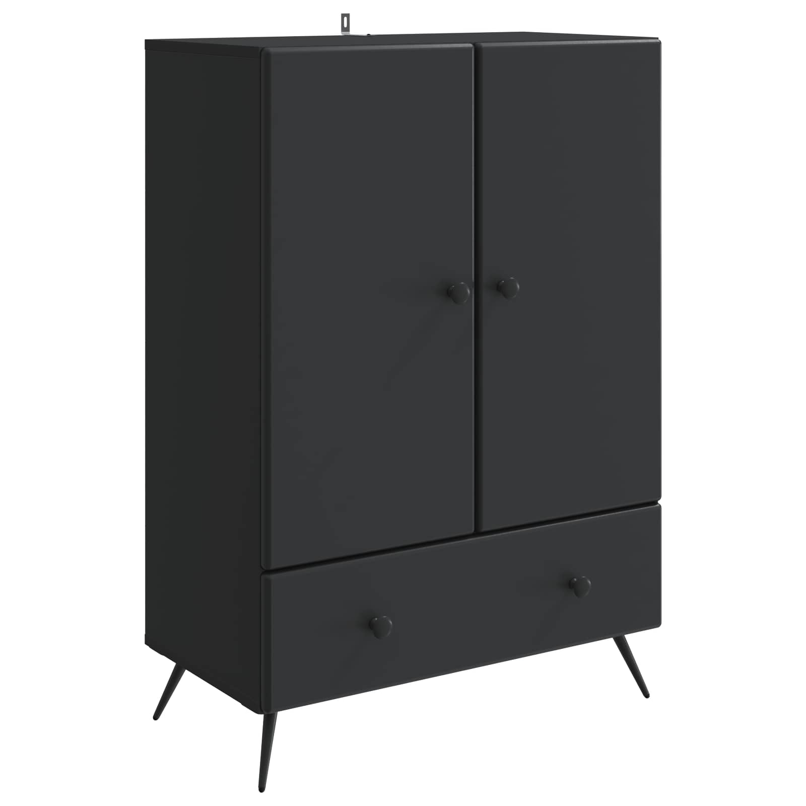 vidaXL Buffet noir 66 x 34,5 x 95 cm Bois d'ingénierie