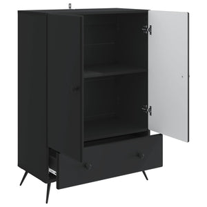 vidaXL Buffet noir 66 x 34,5 x 95 cm Bois d'ingénierie