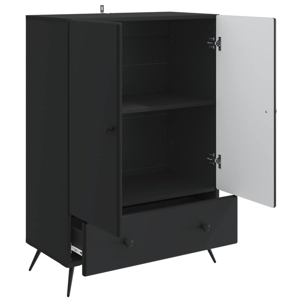 vidaXL Buffet noir 66 x 34,5 x 95 cm Bois d'ingénierie