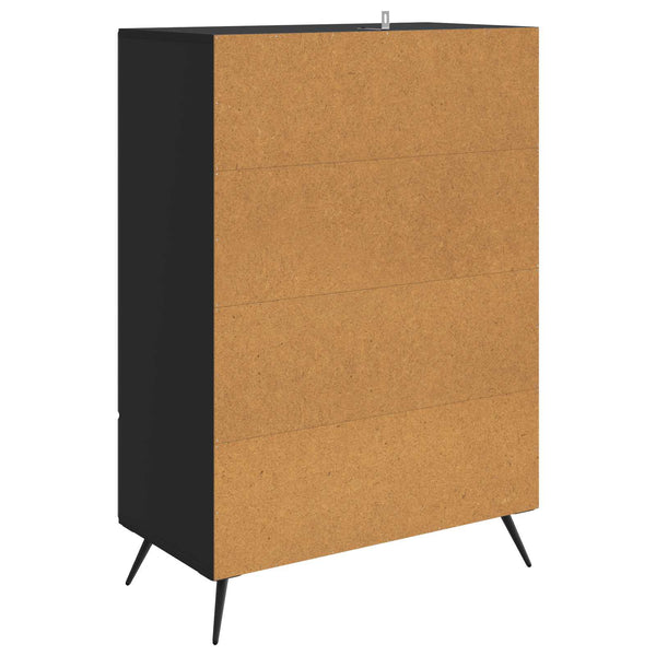 vidaXL Buffet noir 66 x 34,5 x 95 cm Bois d'ingénierie