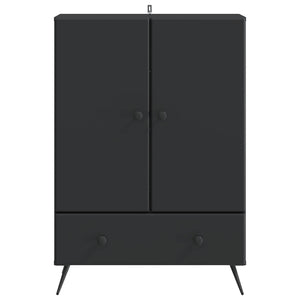 vidaXL Buffet noir 66 x 34,5 x 95 cm Bois d'ingénierie