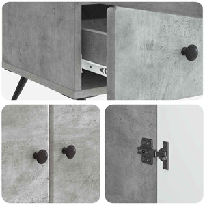 Betongraues Sideboard 66x34,5x95cm
