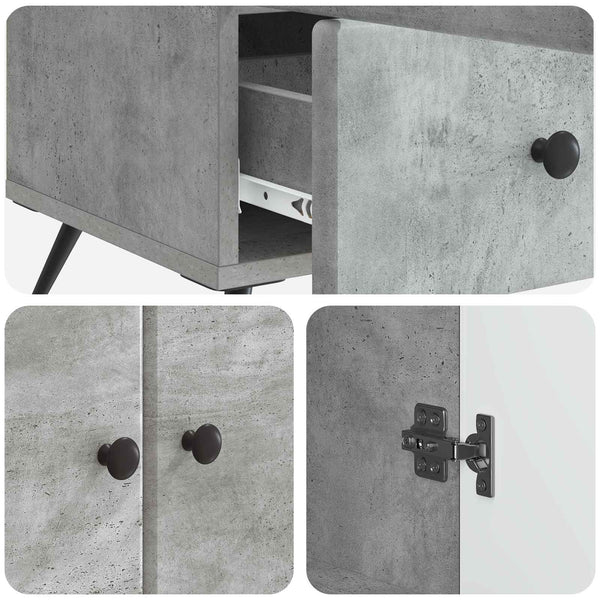 Betongraues Sideboard 66x34,5x95cm