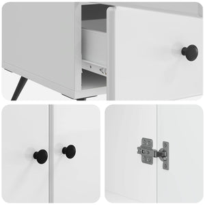 Hochglanz Sideboard Weiß 66x34,5x95cm