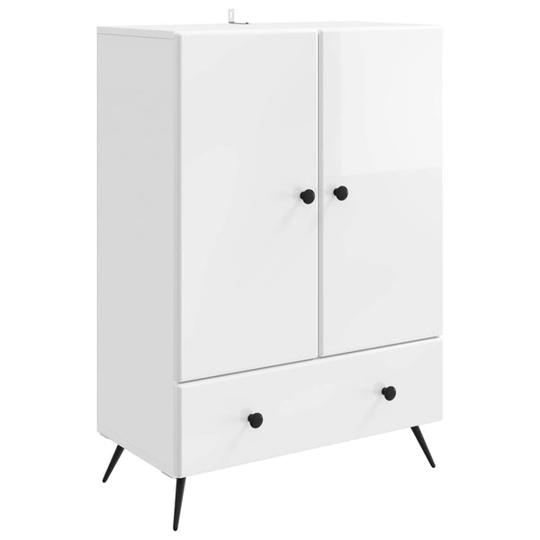 Hochglanz Sideboard Weiß 66x34,5x95cm