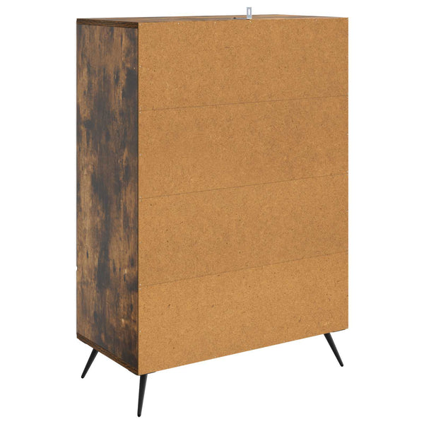 vidaXL Buffet Chêne fumé 66 x 34,5 x 95 cm Bois d'ingénierie