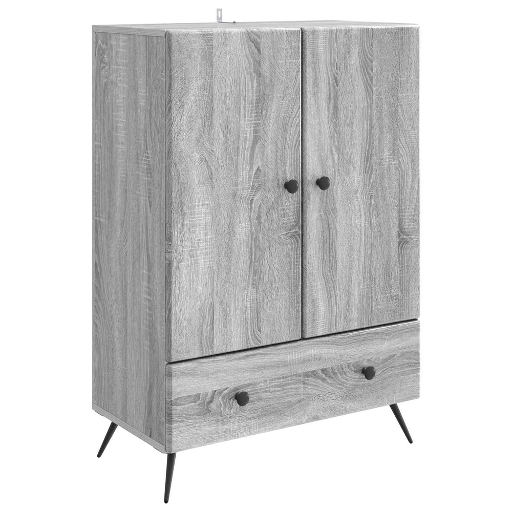vidaXL Sideboard Gray Sonoma 66 x 34.5 x 95 cm Engineered Wood