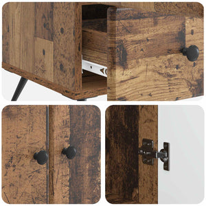vidaXL Commode bois de récupération 66 x 34,5 x 95 cm matériau à base de bois