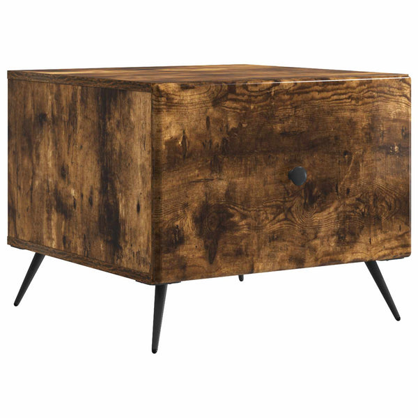 vidaXL Table basse Chêne fumé 49 x 50 x 40 cm Bois d'ingénierie