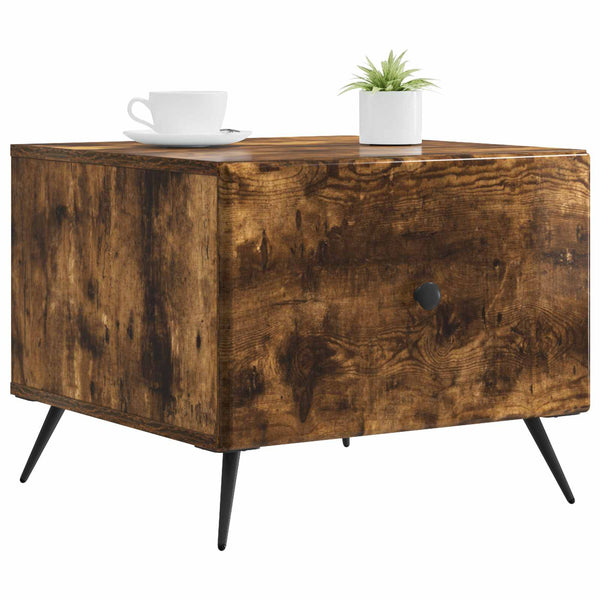 vidaXL Table basse Chêne fumé 49 x 50 x 40 cm Bois d'ingénierie