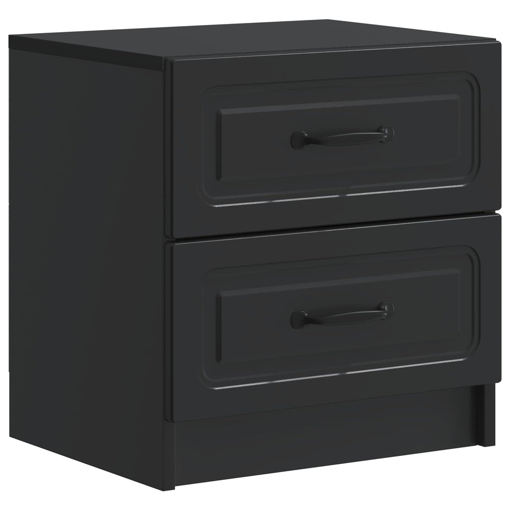 vidaXL Bedside Cabinet Black 43 x 34.5 x 44.5 cm Engineered Wood