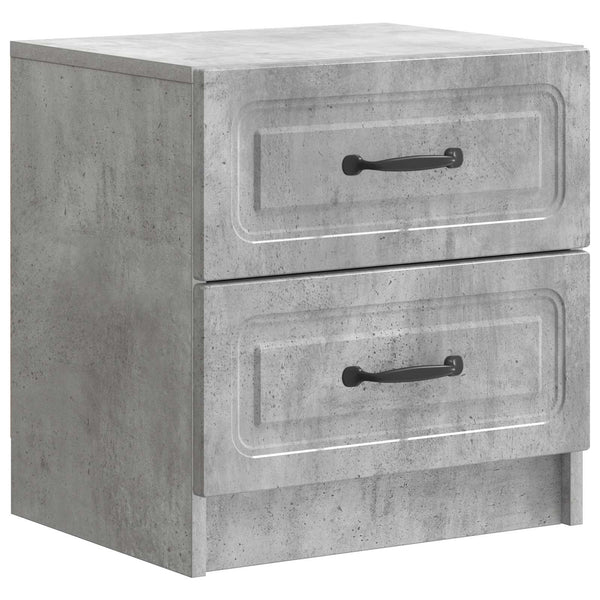 vidaXL Table de chevet gris béton 43 x 34,5 x 44,5 cm en bois d'ingénierie