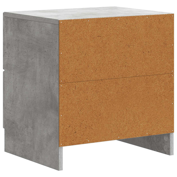 vidaXL Table de chevet gris béton 43 x 34,5 x 44,5 cm en bois d'ingénierie