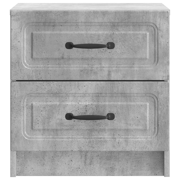 vidaXL Table de chevet gris béton 43 x 34,5 x 44,5 cm en bois d'ingénierie