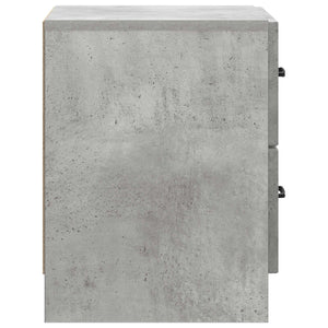 vidaXL Table de chevet gris béton 43 x 34,5 x 44,5 cm en bois d'ingénierie