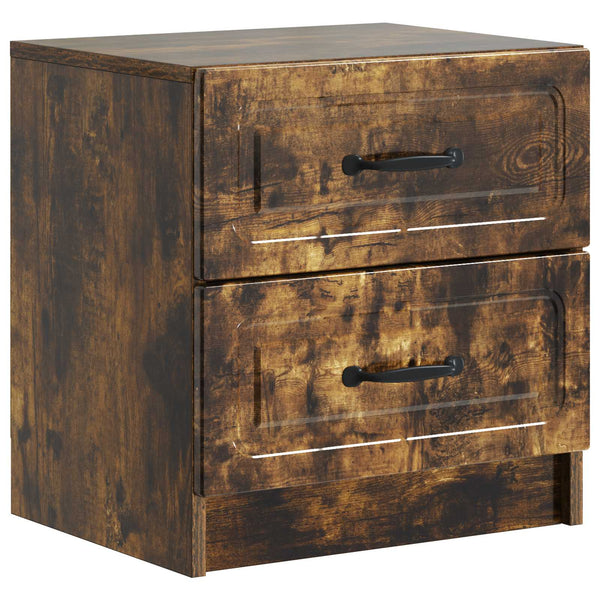 vidaXL Table de chevet Chêne fumé 43 x 34,5 x 44,5 cm Bois d'ingénierie