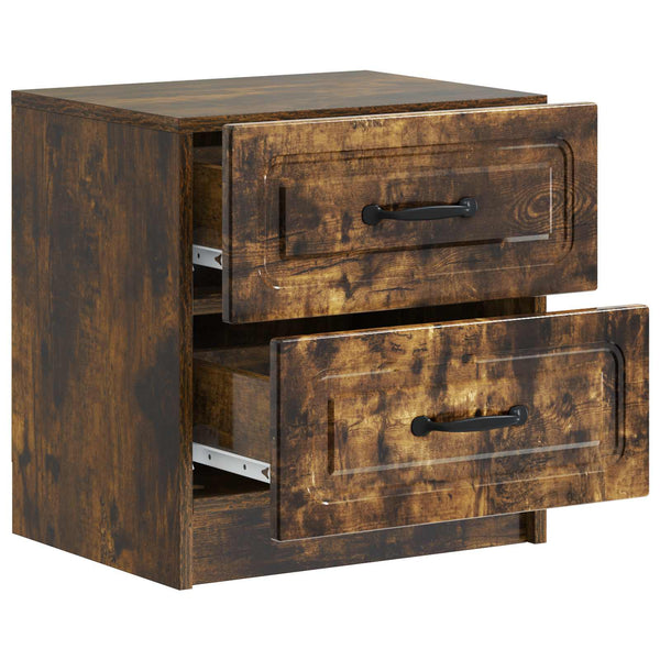 vidaXL Table de chevet Chêne fumé 43 x 34,5 x 44,5 cm Bois d'ingénierie