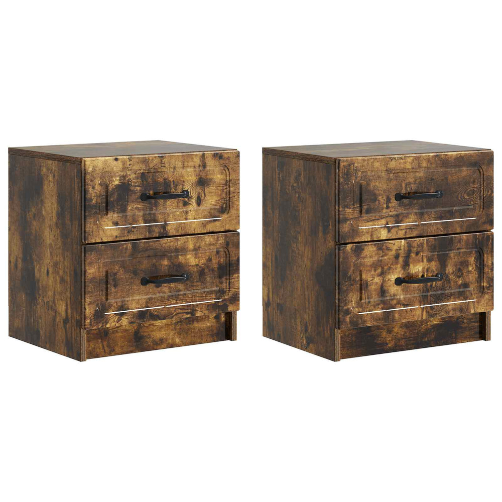 vidaXL Nightstands 2 pcs Smoked Oak 43 x 34.5 x 44.5 cm