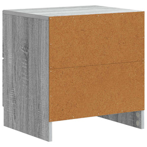 vidaXL Table de chevet 2 pcs Chêne sonoma gris 43 x 34,5 x 44,5 cm