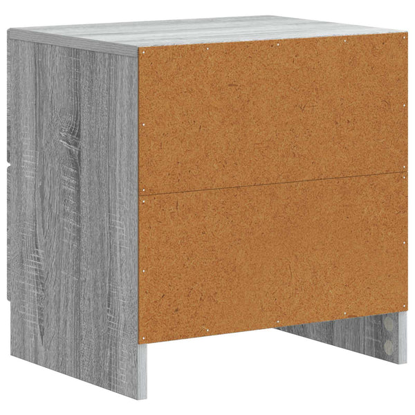 vidaXL Table de chevet 2 pcs Chêne sonoma gris 43 x 34,5 x 44,5 cm