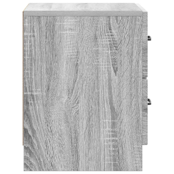 vidaXL Table de chevet 2 pcs Chêne sonoma gris 43 x 34,5 x 44,5 cm