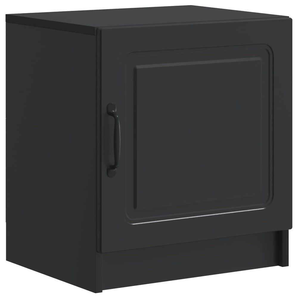 vidaXL Bedside Cabinet Black 43 x 34.5 x 47 cm Engineered Wood