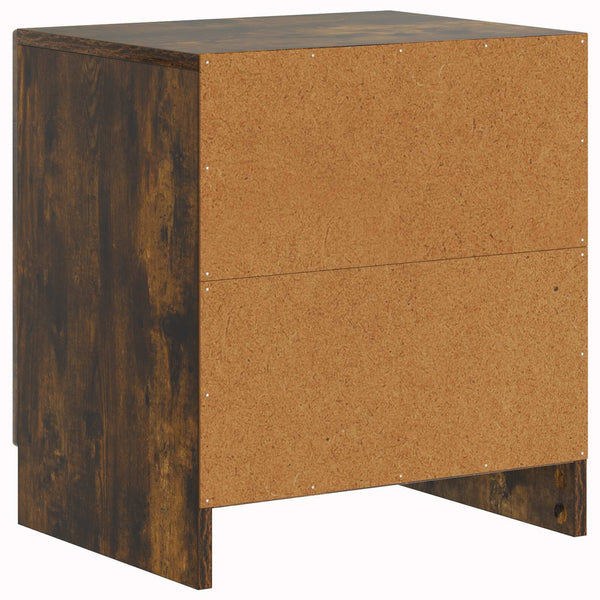 vidaXL Table de chevet Chêne fumé 43 x 34,5 x 47 cm Bois d'ingénierie