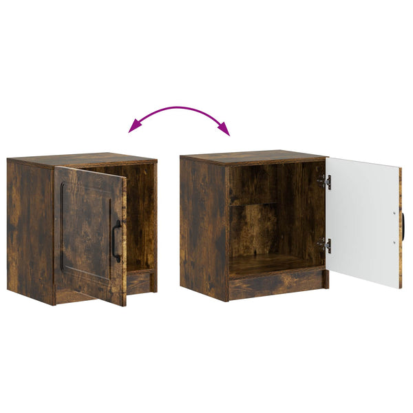 vidaXL Table de chevet Chêne fumé 43 x 34,5 x 47 cm Bois d'ingénierie