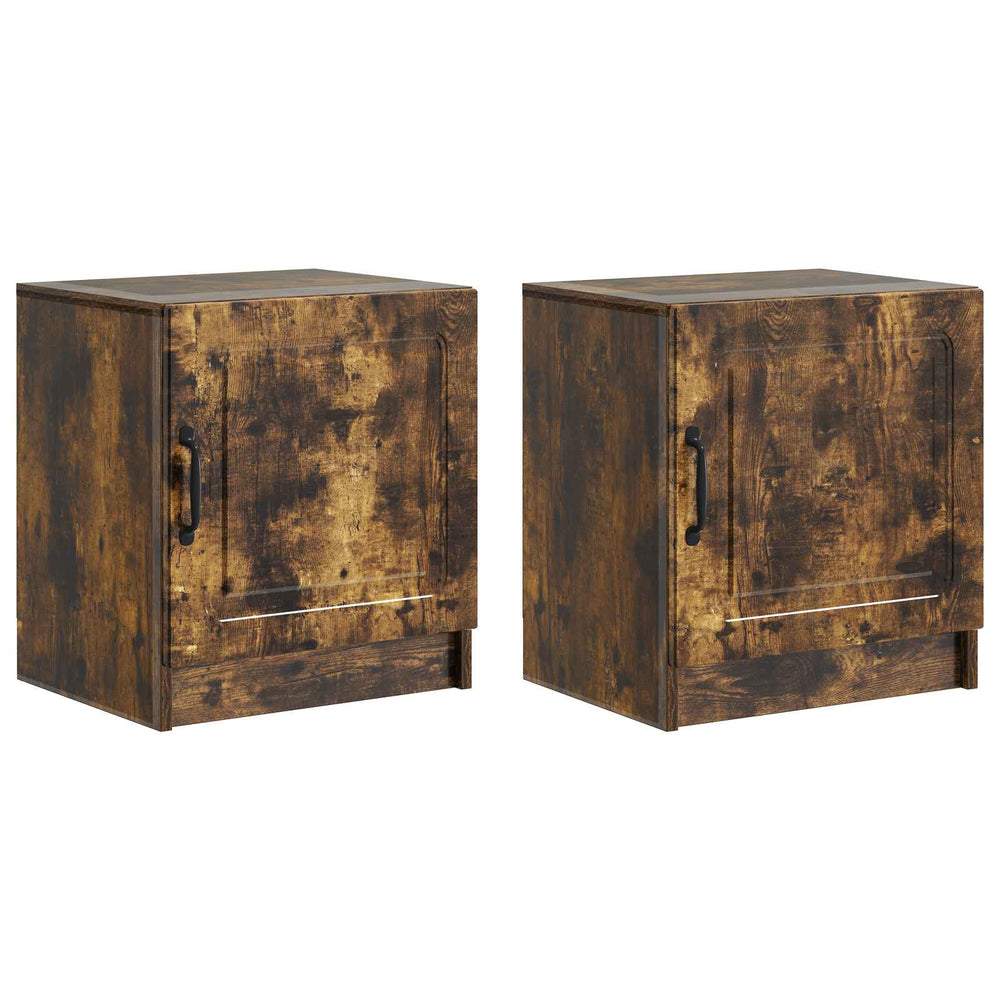vidaXL Nightstand 2 pcs Smoked Oak 43 x 34.5 x 47 cm